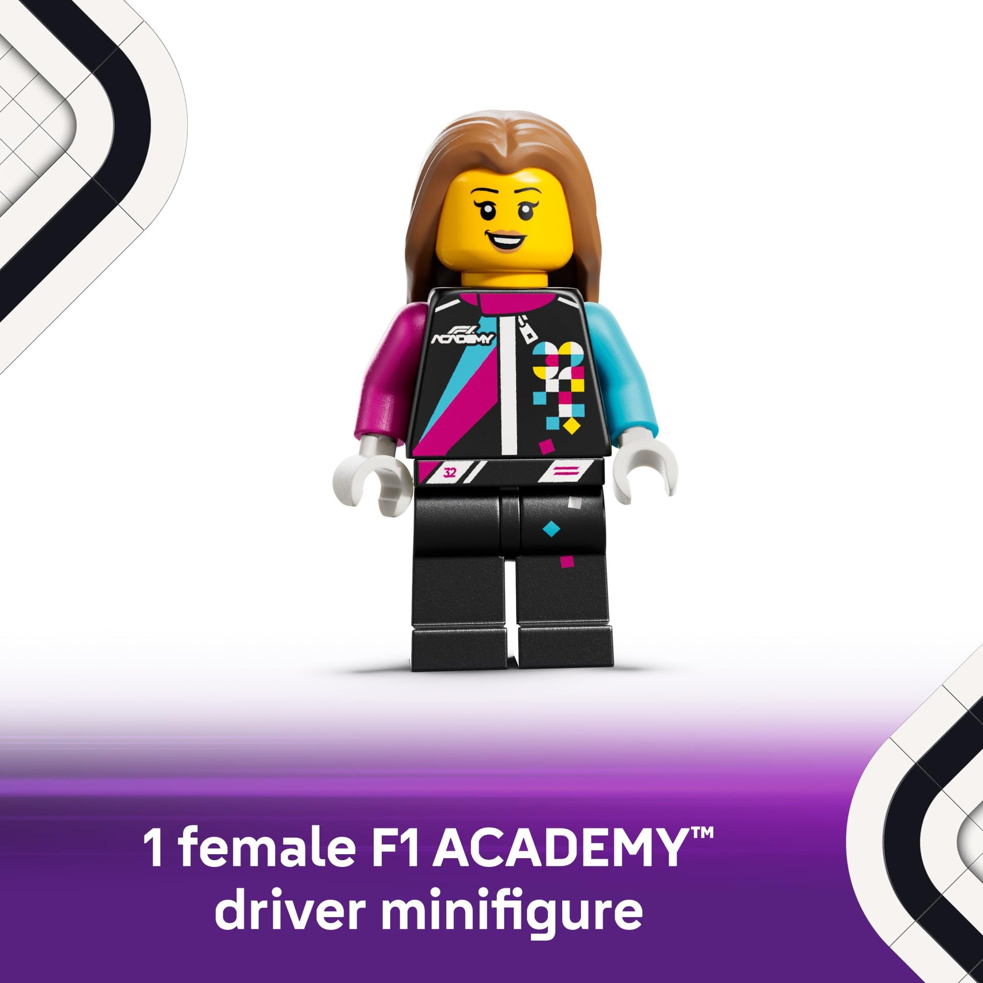 LEGO Speed Champions F1 ACADEMY Race Car Building Toy - Pretend Play Racing Vehicle W/ F1 ACADEMY Minifigure - Play & Display Toy Car for Boys