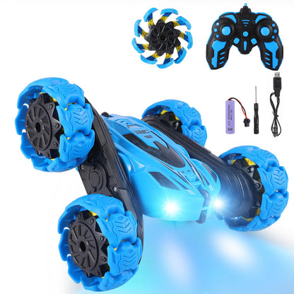 Osorantis RC Stunt Car, 360° Flips & Double-Sided Remote Control Truck with LED Lights, 2.4GHz High Speed All Terrain Off-Road Toy Car, Gift for Boys