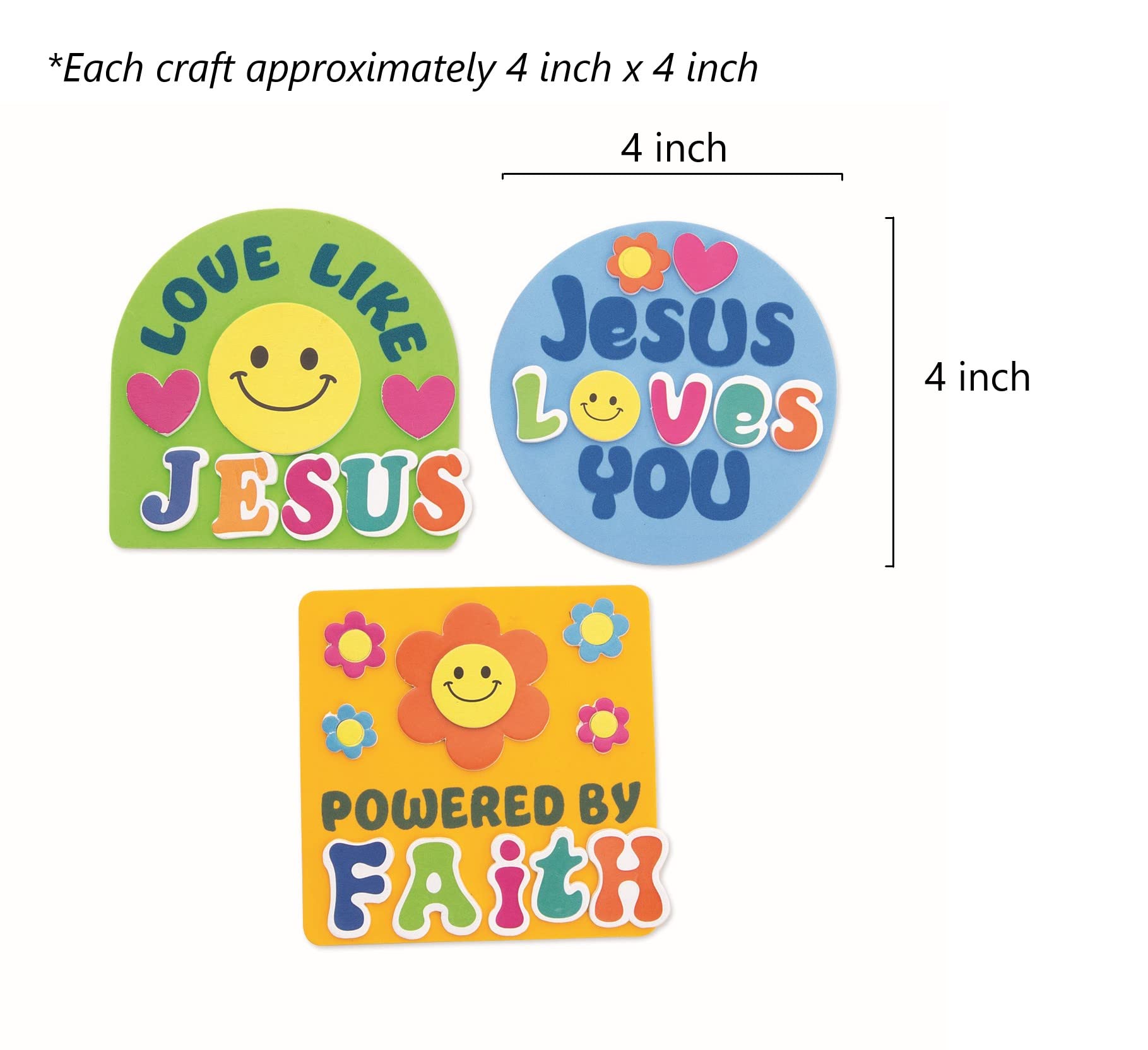 Fun Express Retro Faith Craft Kits - Christian Religious Crafts for Kids Creative DIY Projects for Church School Religious Activities & Sunday School