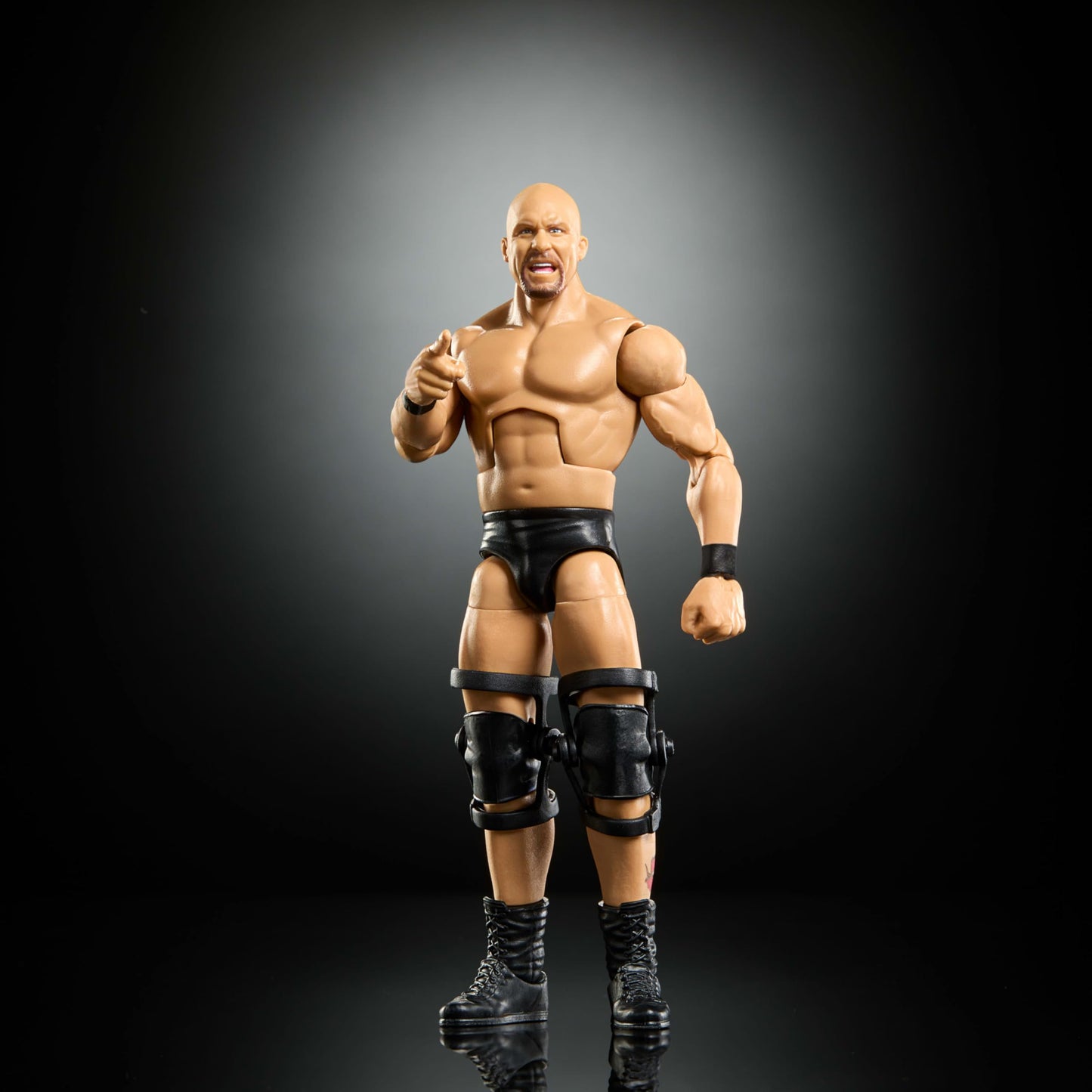 Mattel WWE Elite Action Figure & Accessories, Greatest Hits 2025 Set, 6-inch Collectible “Stone Cold” Steve Austin with 25 Articulation Points