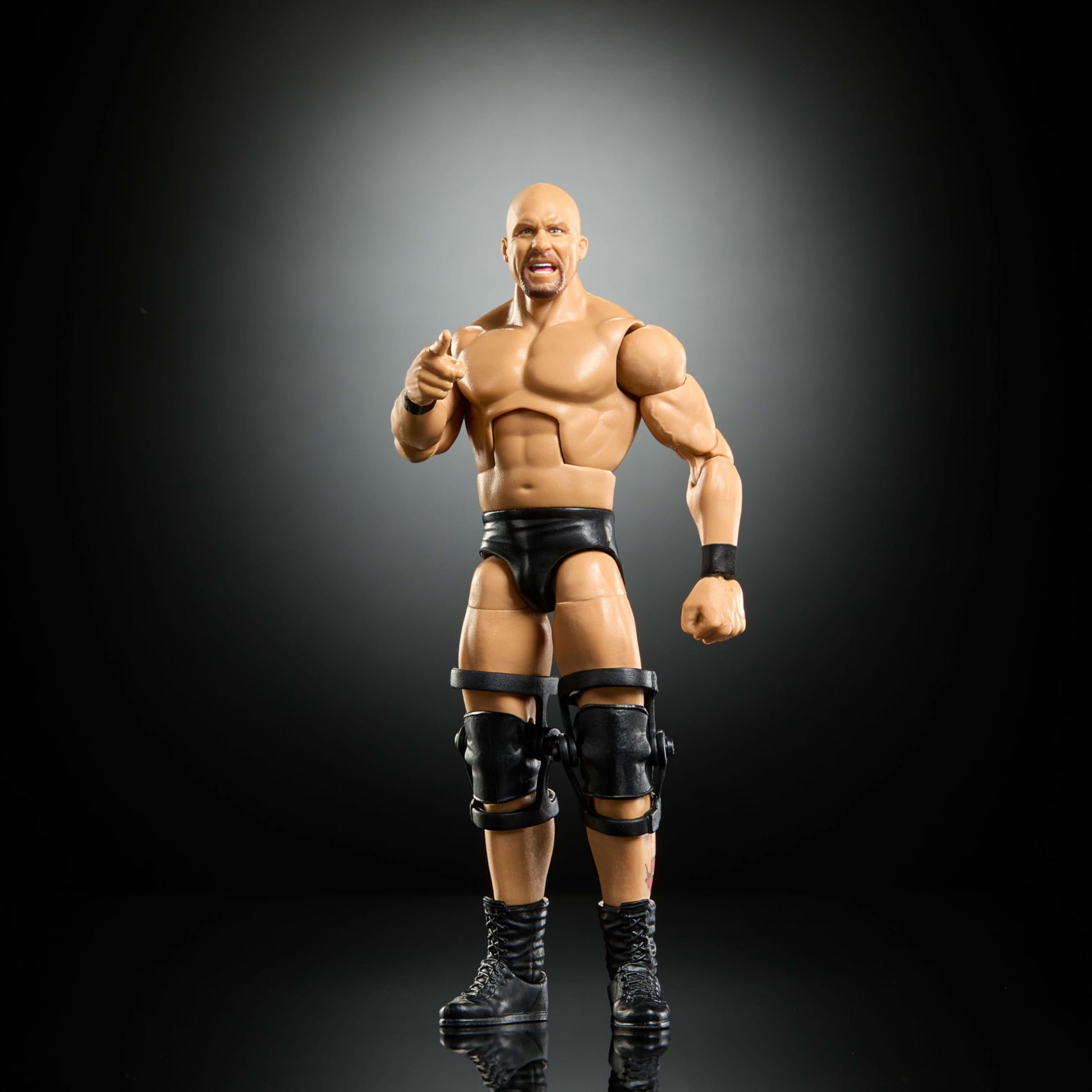 Mattel WWE Elite Action Figure & Accessories, Greatest Hits 2025 Set, 6-inch Collectible “Stone Cold” Steve Austin with 25 Articulation Points