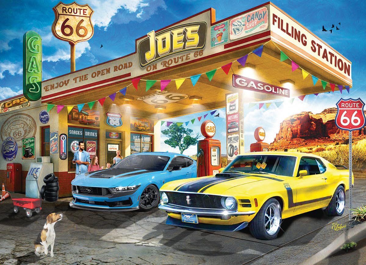 EuroGraphics - Mustang Boss vs Dark Horse 1000 Pieces Jigsaw Puzzle for Adults