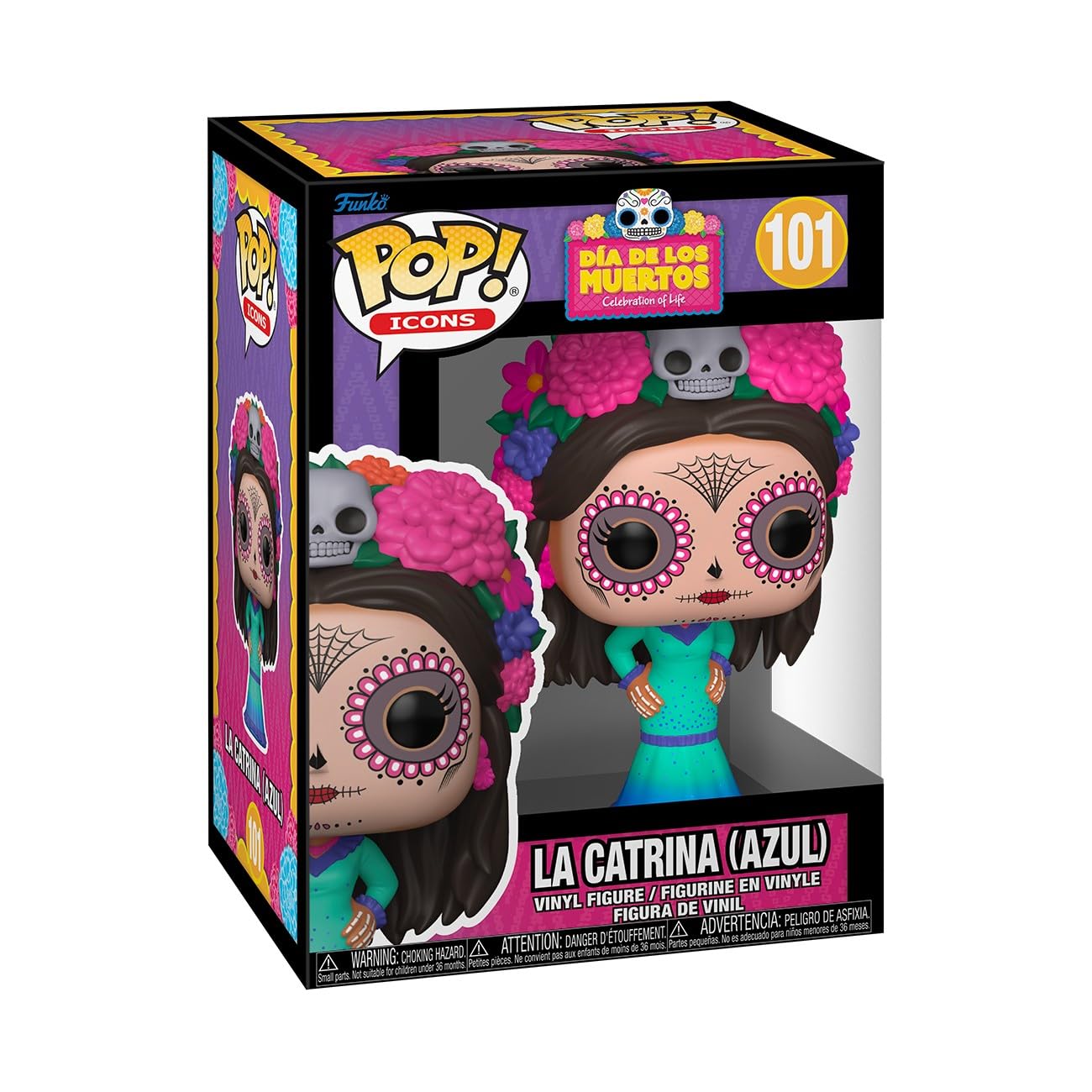 Funko Pop! Icon: Dia De Los Muertos - La Catrina (Azul) - Collectable Vinyl Figure - Gift Idea - Official Merchandise - Toys for Kids & Adults