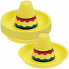 Fun Express Mini Plastic Sombrero Hats - Set of 12 - Chips n Dip, Candy Bowls and Party Favors - Great for Cinco De Mayo, Taco Night and Other Fiesta
