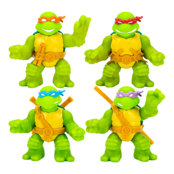 Heroes of Goo Jit Zu Teenage Mutant Ninja Turtles | 4 Pack | Super Oozy Toy Figures | Donatello, Michelangelo, Leonardo & Raphael | with Different