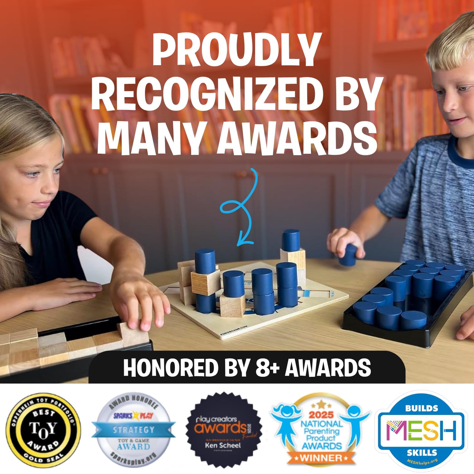 Foros 3D Board Game | Strategic Wooden Game with Unique Play | Family Game for Kids & Adults | Fun Entertainment for Game Night | Fast Paced, Easy