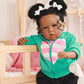 Rebornova Reborn Baby Dolls Black Girl, African American 20 Inch Realistic Newborn Baby Dolls with Lifelike Soft Body Silicone Limbs Birthday Gift Set