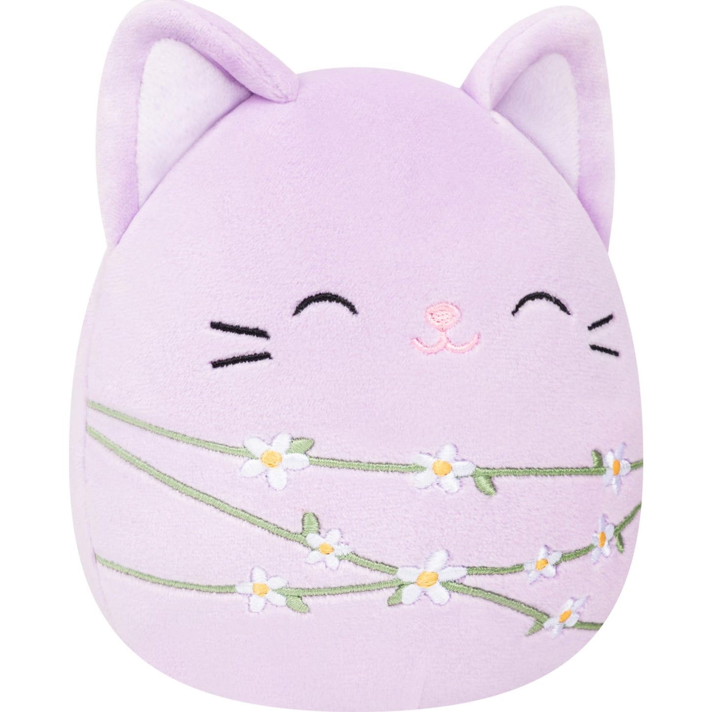 Squishmallows Original 8in Mak the Lavender Cat Wrapped in Flower Stems - Official Jazwares Plush (Little)