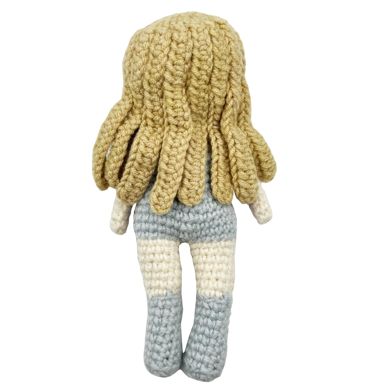Stitch-Witch Artisanal Handmade Crochet Finished Plush Doll in Sparkling Squins Bodysuit, Luxurious Handmade Beading