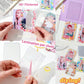 6 Kpop Photocard Holder Keychain Toploaders,6 Wrapped Gift Sets?50 Holographic Card Sleeves for Trading Cards,35Sheets Deco Stickers,2 Pcs Cute Little
