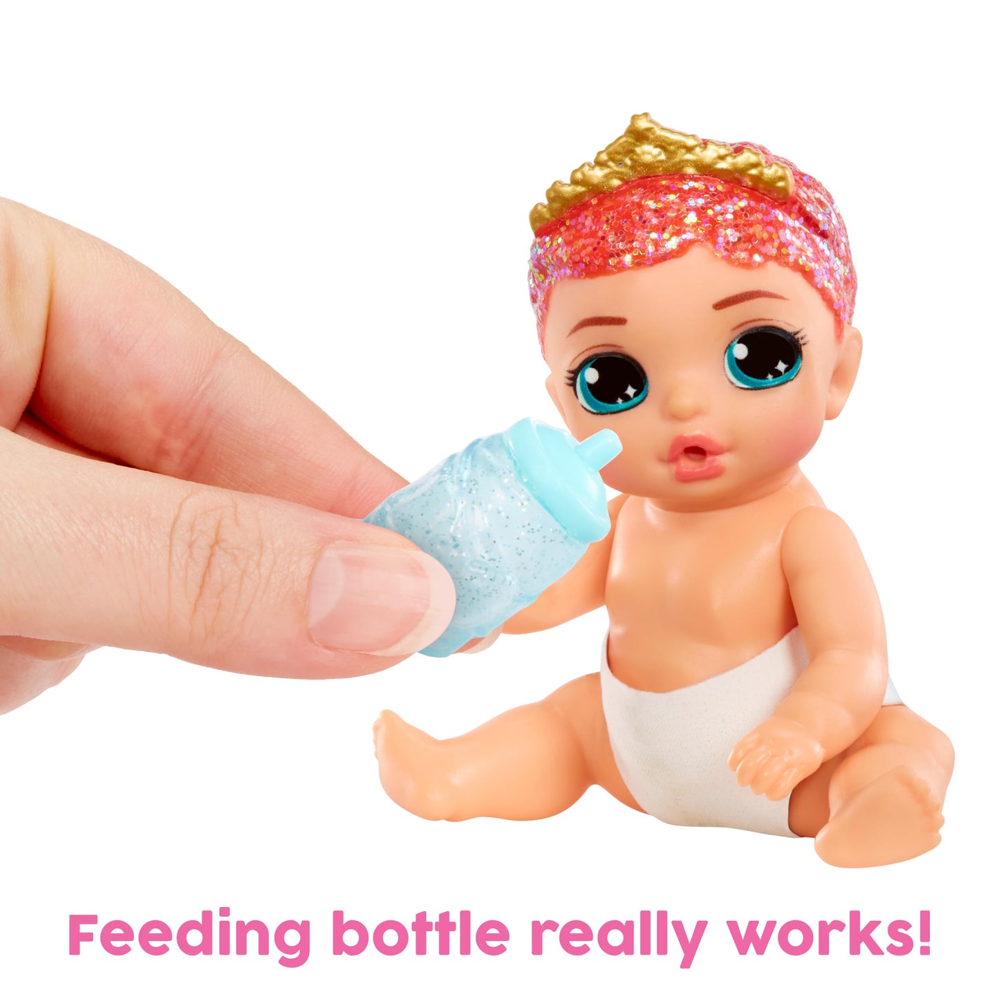 Baby Born Surprise Small Dolls Series 9 - Unwrap Surprise Collectible Baby Doll with 3 Water Surprises, Princess-Themed Dress, Color Change Diaper