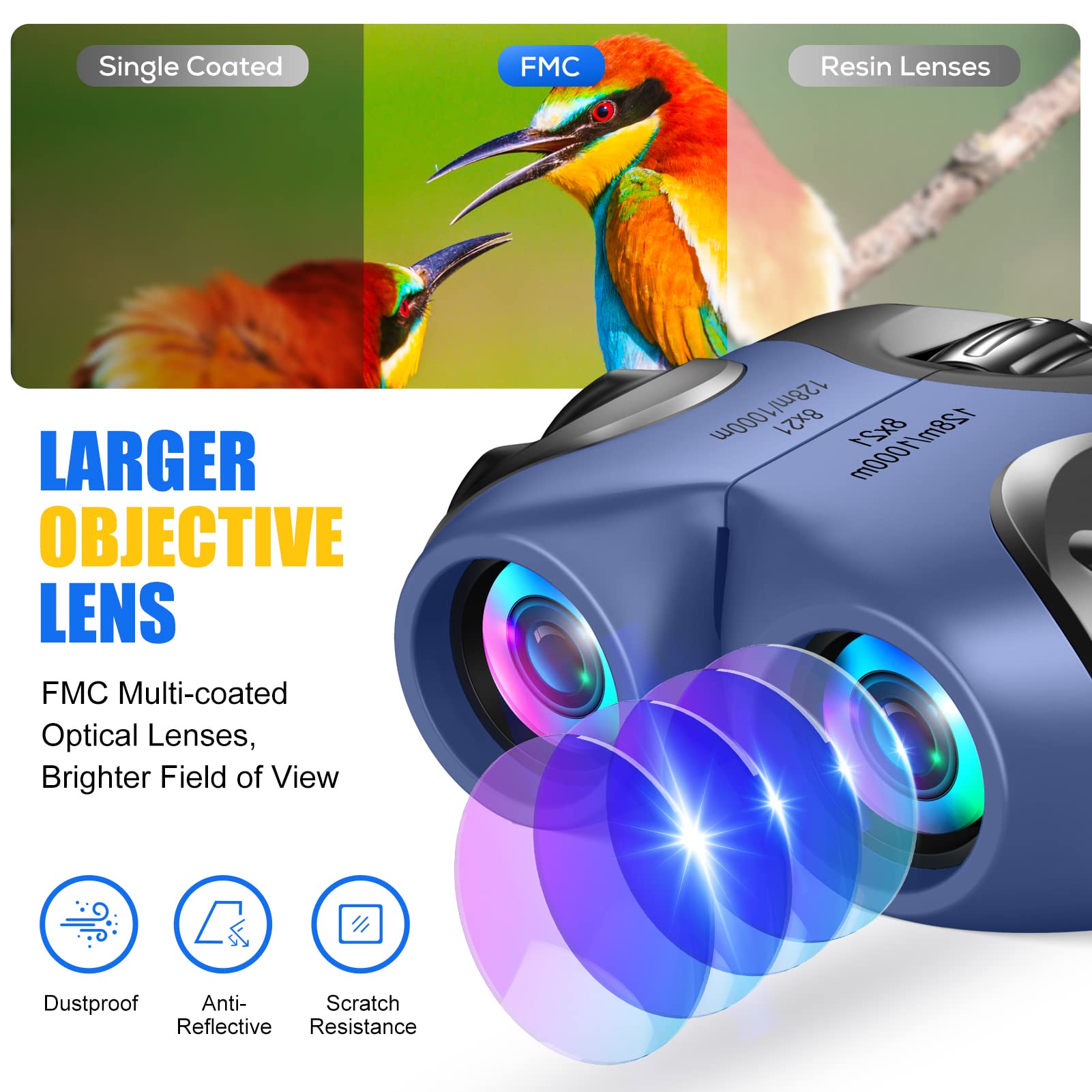 Boys Toys for Age 3-6, Binoculars for Kids New Popular Outdoor Easter Toys for 4-6 Year Old Boy Gifts for 3+ Years Old Boys Gift Toy for Kid Boy