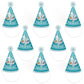Big Dot of Happiness Arctic Polar Animals - Cone Happy Birthday Party Hats for Kids and Adults - Set of 8 (Standard Size)