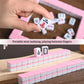 SiyphuNing Mini Mahjong Set ???? Waterproof Chinese Majiang 144 Melamine Tiles 0.94"(24MM) with Portable Travel Handbag Complete Mahjong Game Set Mah