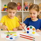 The Dreidel Company 12-Pack Mini Watercolor Paint Set For Kids and Toddlers, 5 Color Tray with Paint Brush Included, Birthday Party, Events