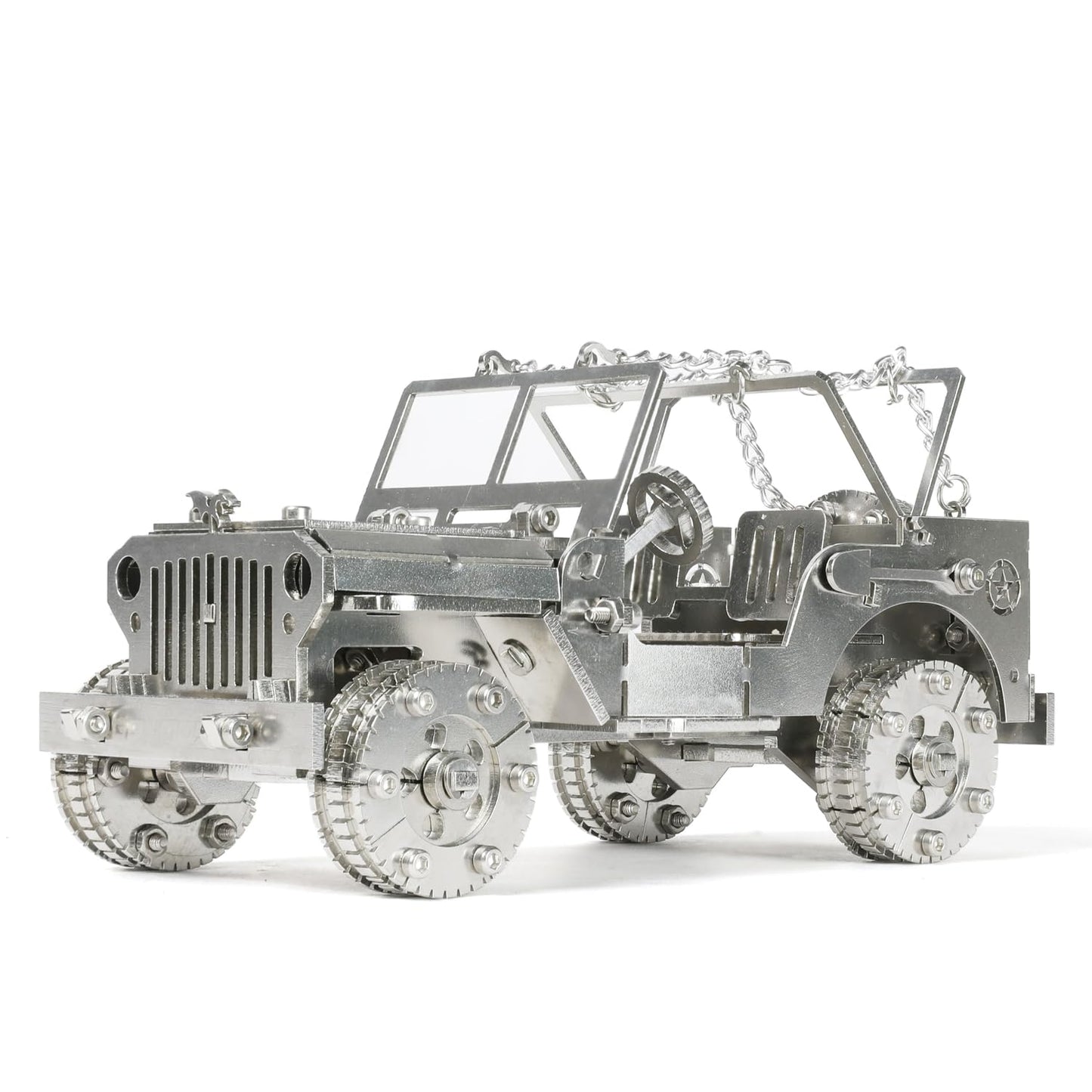 Kolotesame Classic Off-Road Vehicle 3D Metal Puzzle Model for Adults - for Jeep DIY Immersive Building Kit with Tool, 3D Puzzle Car Model for Men Gift