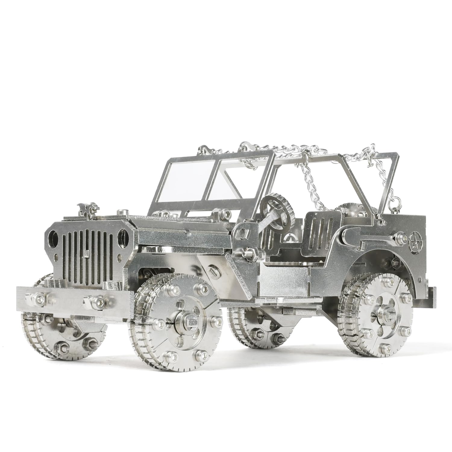 Kolotesame Classic Off-Road Vehicle 3D Metal Puzzle Model for Adults - for Jeep DIY Immersive Building Kit with Tool, 3D Puzzle Car Model for Men Gift