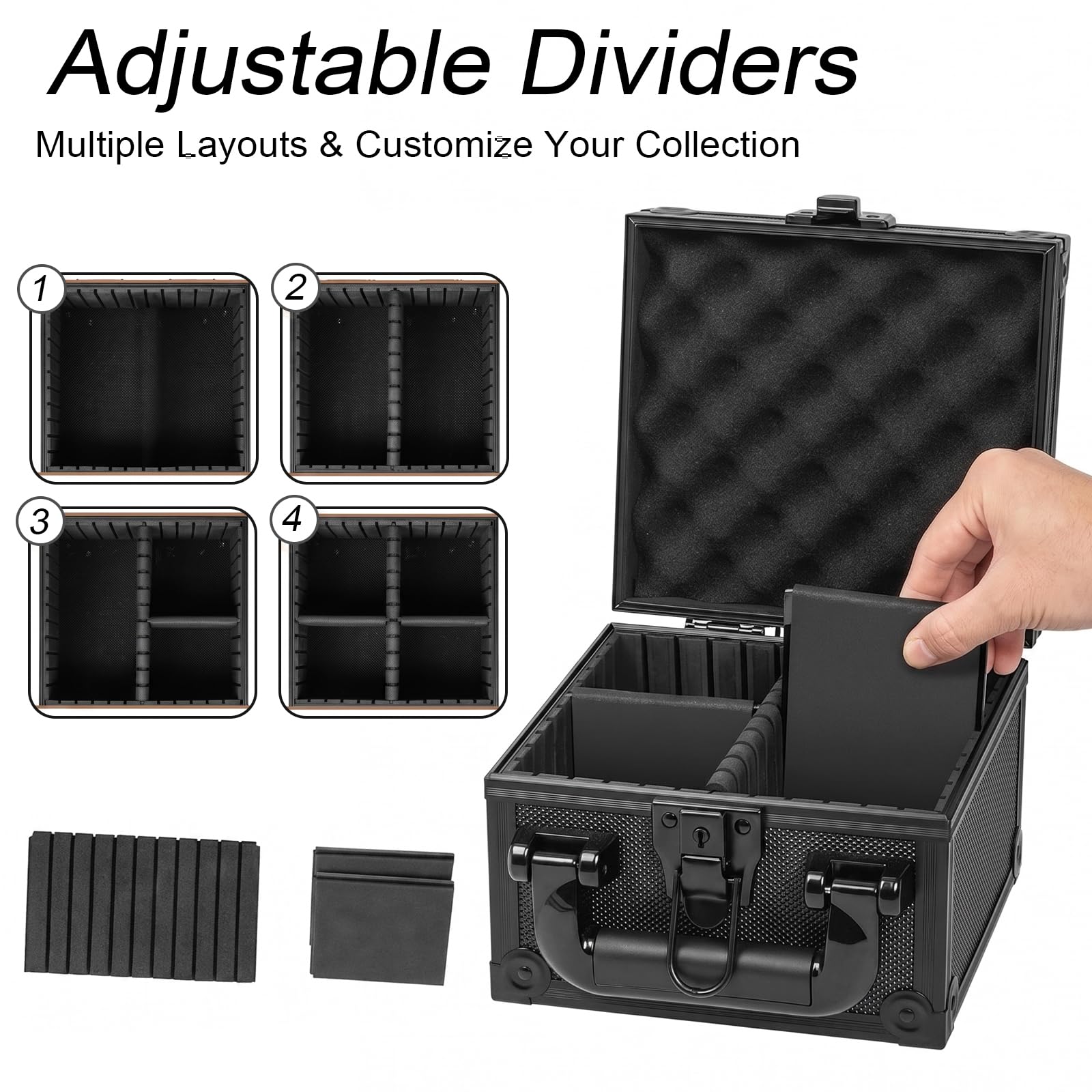 ChaiTrek Premium Graded Card Storage Box, 2-Slot Dustproof Case, 60 PSA Slabs & 30 Card Bricks, for NBA, Yu-Gi-Oh! & Sports Trading Cards