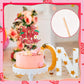 1pcs Berry 1st Birthday Cake Topper Flower Glitter Strawberry Theme 1st Birthday Cake Pick for Sweet Fruit Theme Baby Shower First Birthday Party Cake
