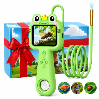 Qvireno Kids Toy Borescope Camera with Light, 2.4" 1080P Outdoor STEM Toy