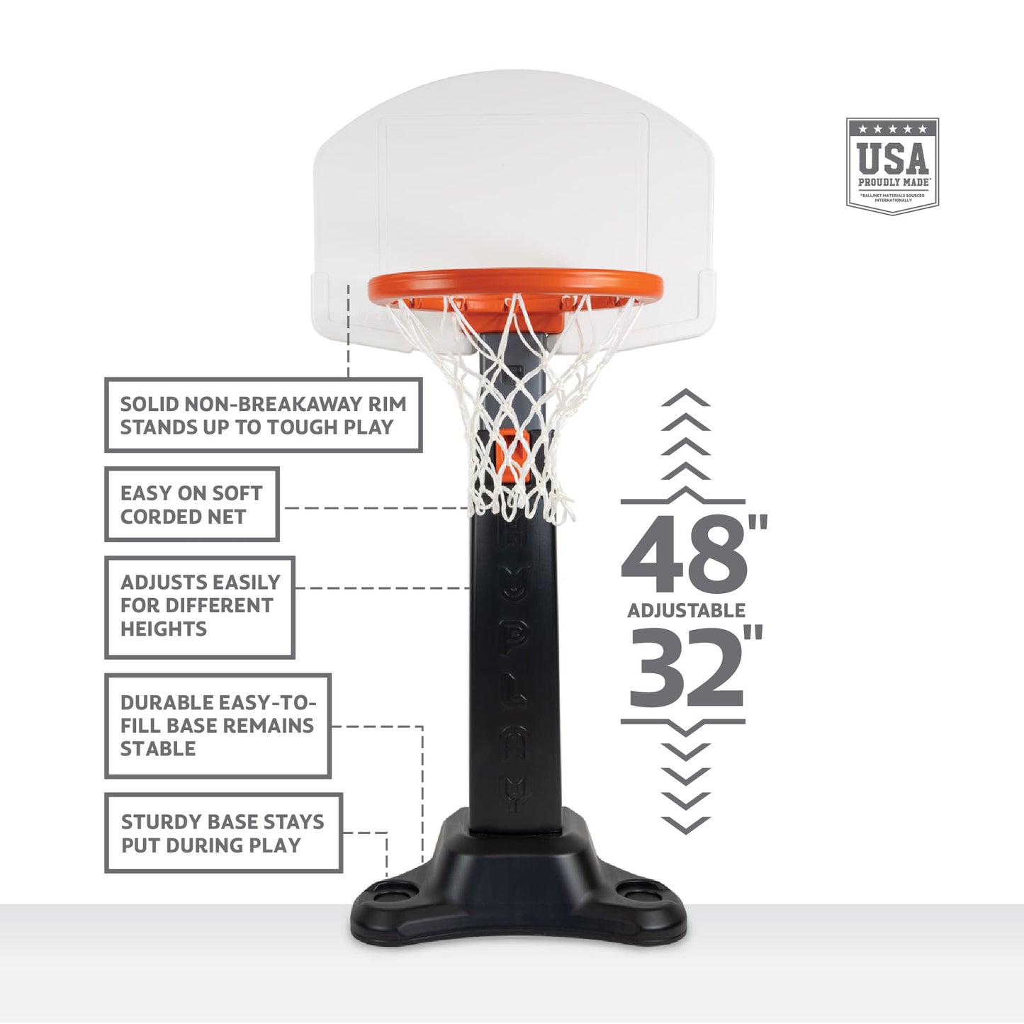 Huplay Rookie Small Basketball Set - Adjustable
