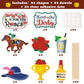 Kitticcino Derby Day Party Supplies Centerpieces Sticks Talk Derby to Me Table Toppers for Horses Race Birthday Party Horse Themed Party Decorations