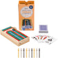 Regal Games Cribbage Board Game Set w/Storage - Fun Table Game with Wooden Board for Adults & Kids - 9 Metal Pegs, Deck of Playing Cards & 2-4 Player