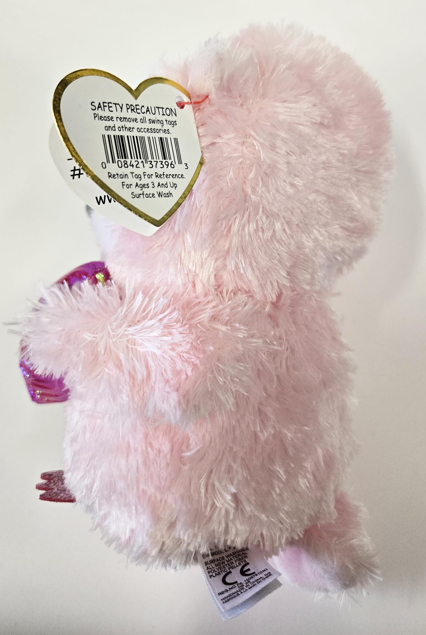 Ty Beanie Boo Whisper the Owl with Heart for Valentines 2026-6"