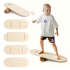 ComfyBumpy Balance Board for Kids with Cork Roller, 30" x 12" Wooden Balance Board, 4 Adjustable Levels, 400 lb Capacity, Progressive Balance Trainer