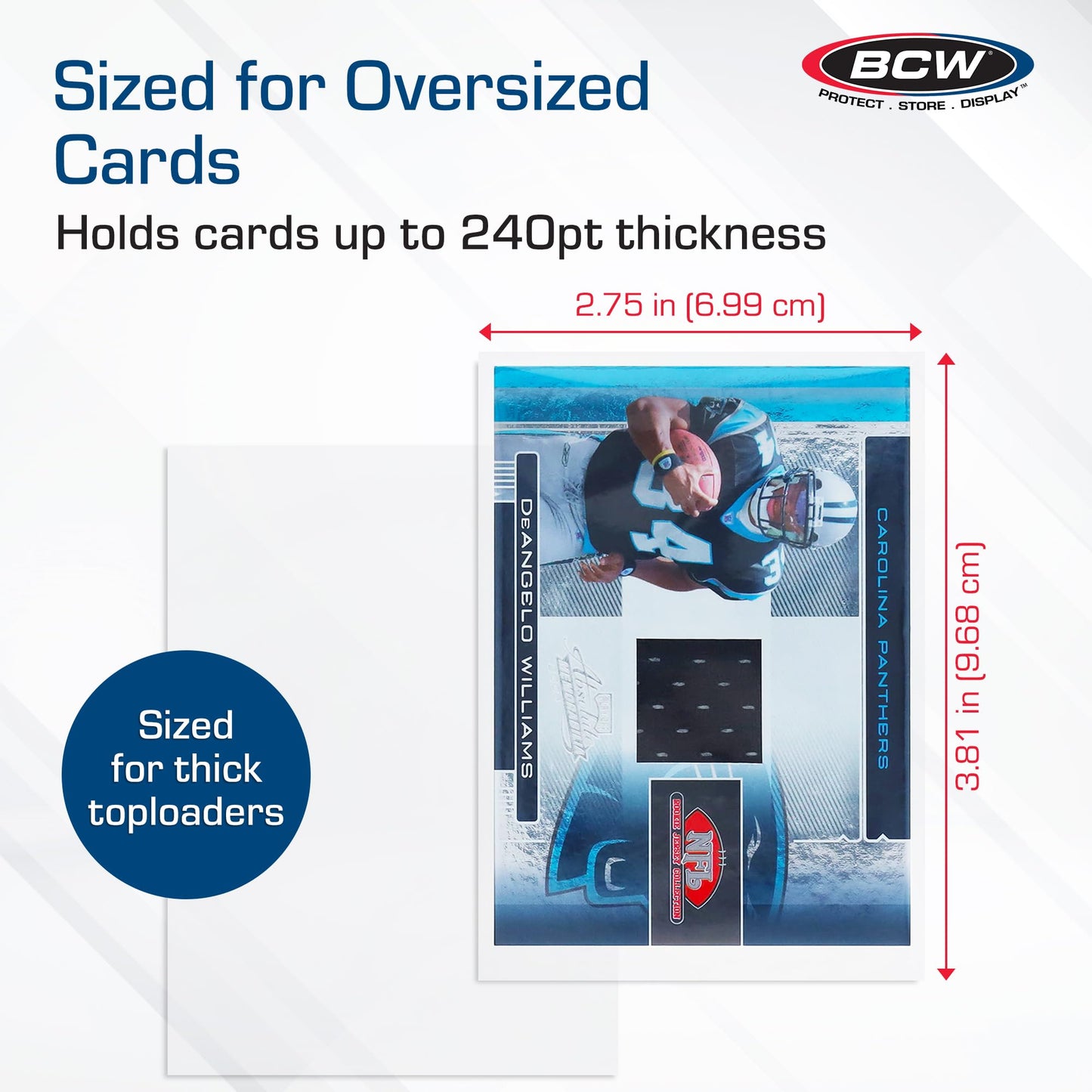 BCW Thick Card Sleeves - 200 ct | Crystal Clear Polypropylene Protective Sleeves for Collectible Cards | Card Protector Sleeves Holds Trading Cards Up