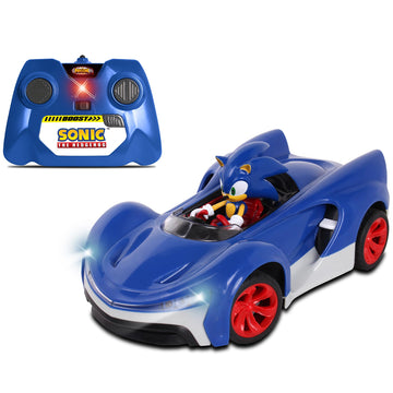 NKOK Team Sonic Racing 2.4GHz Radio Control Toy Car with Turbo Boost - Sonic the Hedgehog 601, Features Working Lights, Adjustable Front Wheel