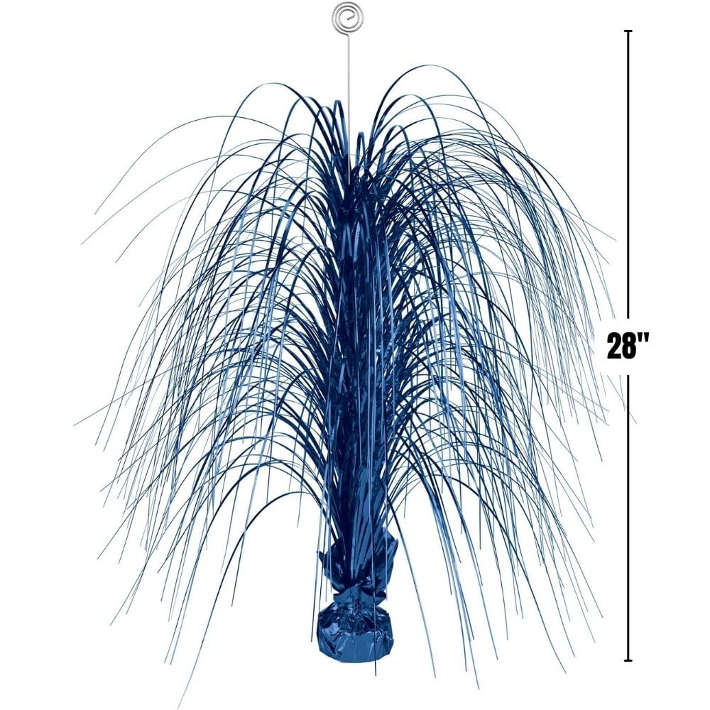 Stunning Bright Royal Blue Foil Spray Centerpiece - 28" (1 Pc.) - Eye-Catching & Versatile Decor - Perfect For Any Event