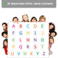 Attractivia Magnetic Big Alphabet ABC Flash Cards - 26 Sturdy Uppercase Large Letters - for Classroom Teachers, Homeschool, ESL, Toddlers 2-4 Years