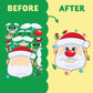 JOYIN 24 Pcs Christmas Make-a-face Stickers, Make Your Own Characters Mix and Match Sticker Sheets with Christmas Elf, Santa Santa, Snowman, Penguin
