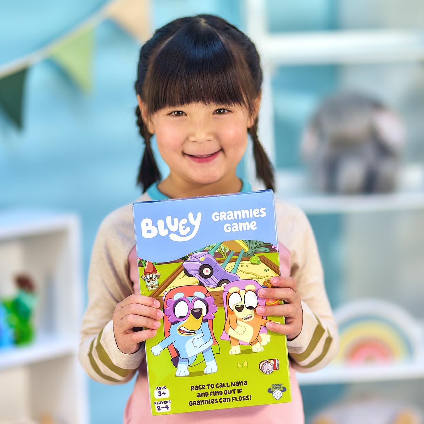 Bluey Grannies Game, A Granny Game Where You Collect Grannies' Items Like Glasses and Walking Sticks, Race to Be The First to Call Nana and Start