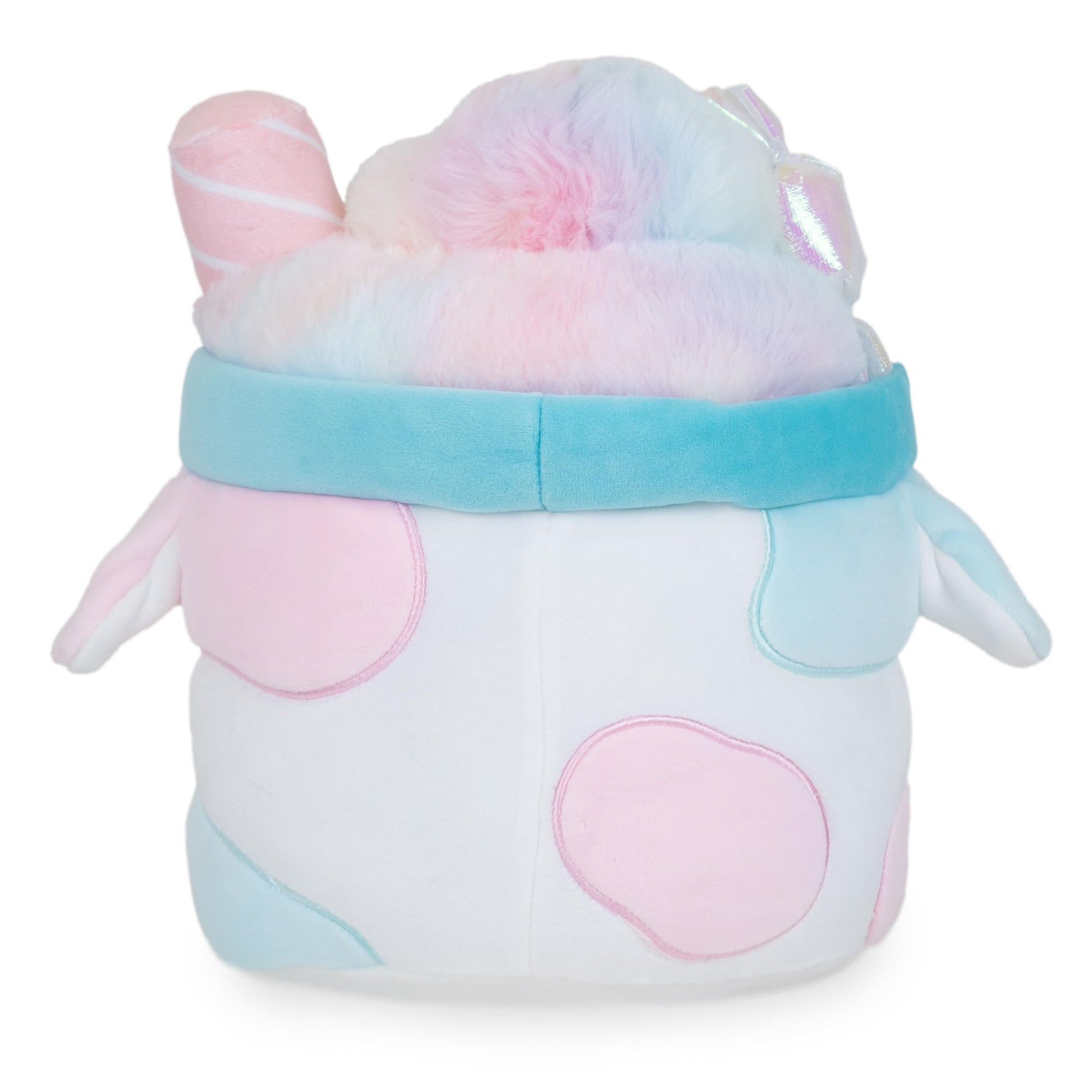Cuddle Barn PlushGoals - Cotton Candy Mooshake | Super Soft Cute Kawaii Pink Blue Pastel Cow Dessert Drink Collectible Plush Toy, 11 inches