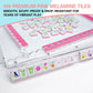 Portable Pink Mahjong Set 160 Premium Melamine Tiles, Engraved American Mahjong Game with Carrying Bag&3 Dice Compact 0.9” x 1.18” x 0.5” Tiles