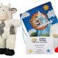 Stuffems Toy Shop Make Your Own Stuffed Animal 16" "Bessie Mae Moo-cho the Cow - No Sew - Kit with Cute Backpack!