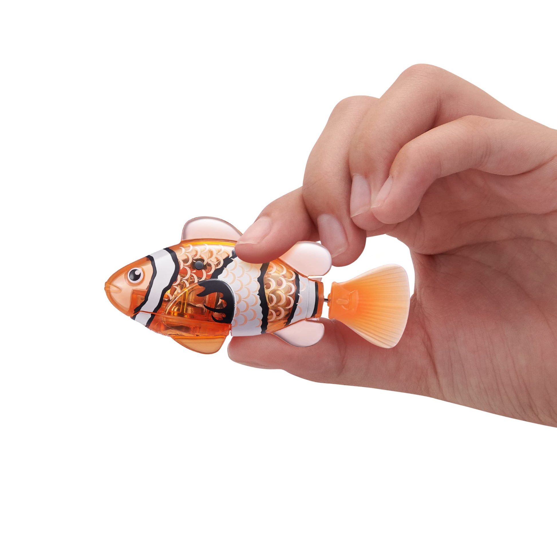 Robo Alive Robo Fish Robotic Swimming Fish (Teal + Orange) by ZURU Water Activated, Changes Color, Comes with Batteries, Amazon Exclusive (2 Pack)