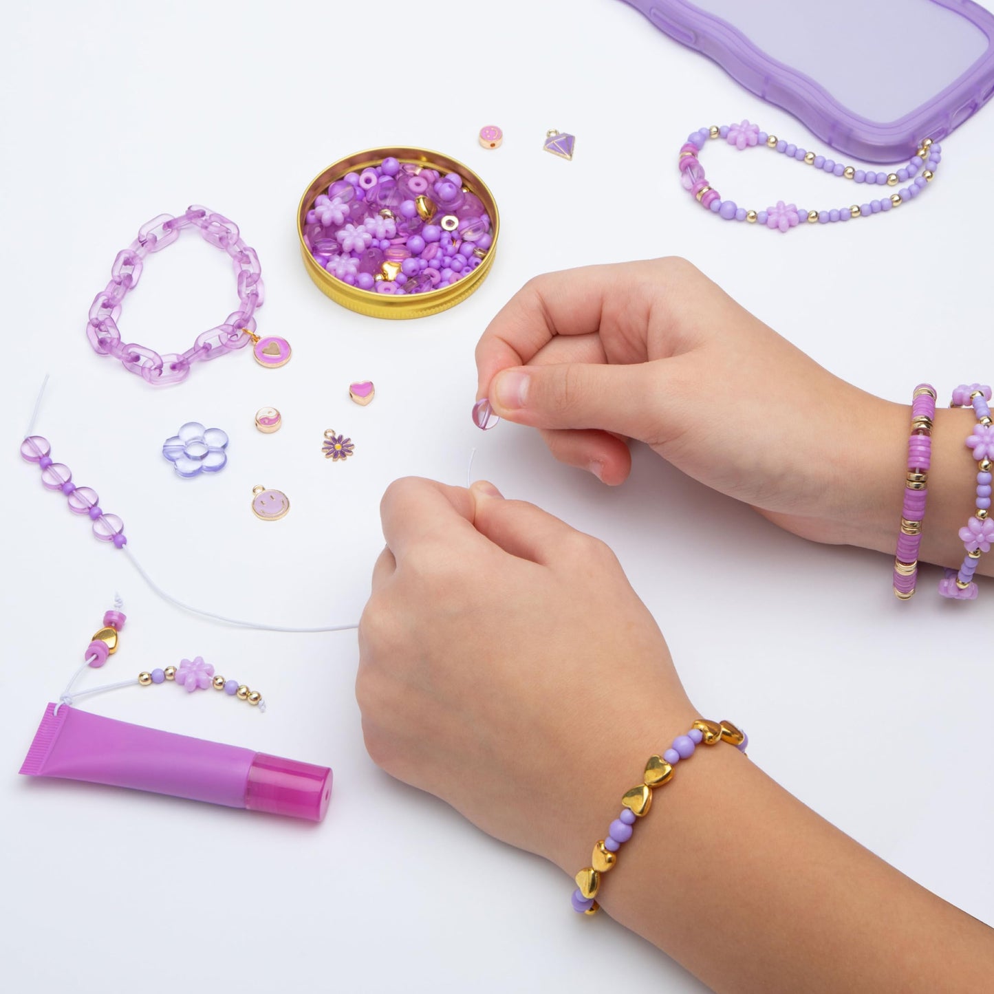 Very Marie - Lilac Haze Bead Tube Kit - Purple Era Friendship Bracelet Beaded Accessories