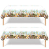 ARWANG 2pcs Pooh Bear Tablecloth Disposable Tablecover Birthday Party Supplies and Decorations for Kid Boy Baby Shower Rectangle Tables 70"X42",2 Pack