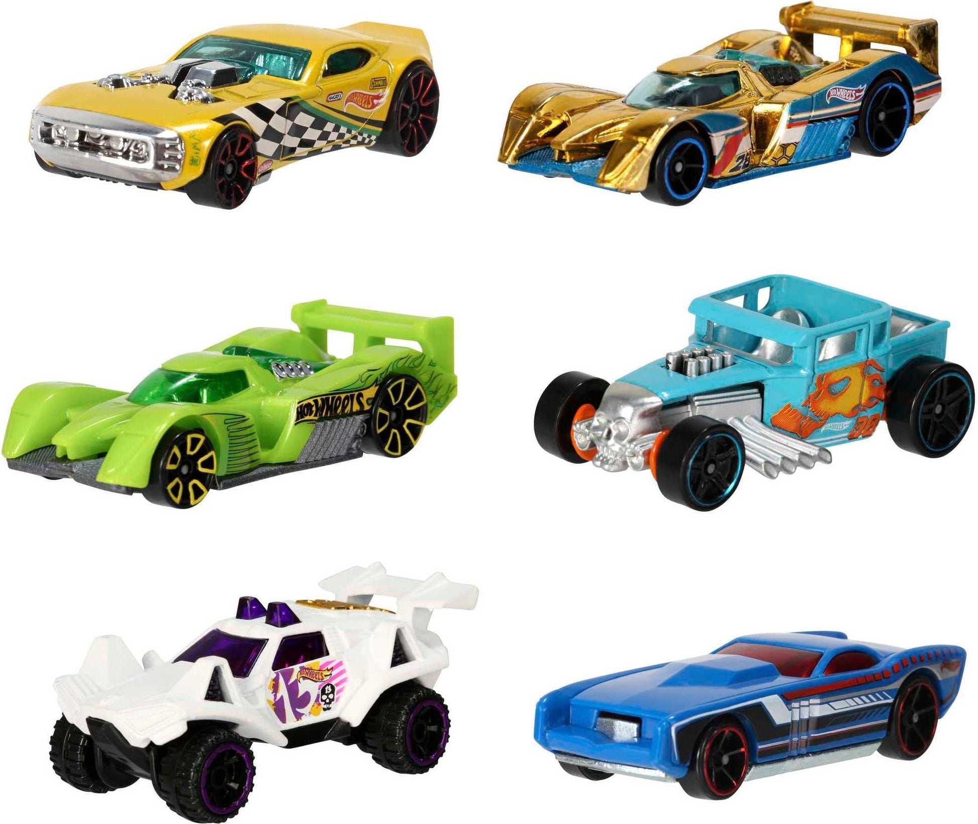 Hot Wheels Toy Car & Truck, Super Rigs 1:64 Scale Race Car & Matching Semi Truck Transporter (Styles May Vary)