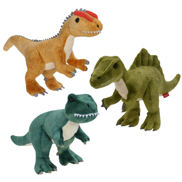 Wilomis 3 Pcs Dinosaur Stuffed Animals - 8'' Spinosaurus & T Rex Plush Dinosaur Toys for Kids 3-5
