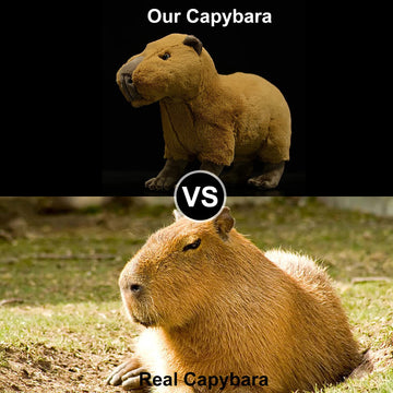 ZHONGXIN MADE Simulation Capybara Plush Toy - Soft Real Life Rodent Simulation Plush Toys, Lifelike Wild Animals Crawling Capybara Stuffed Toys