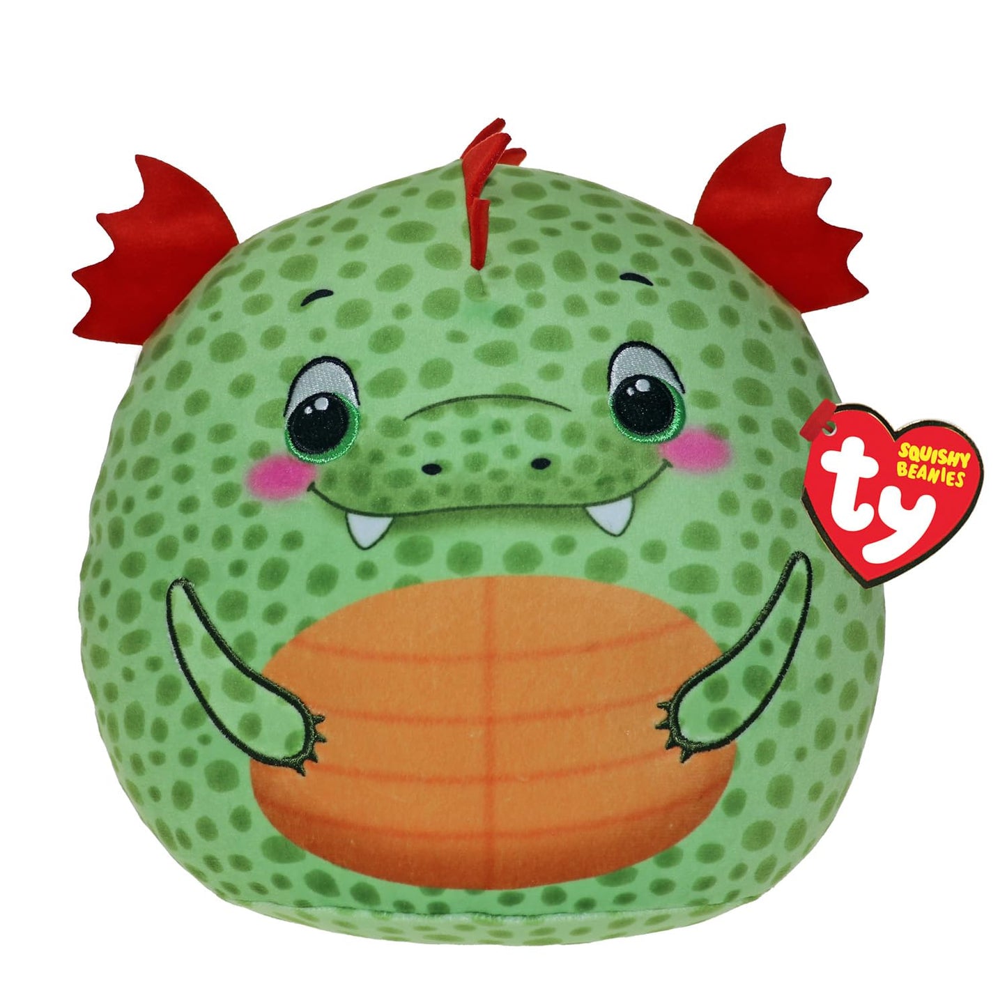 TY Squishy Beanies - Griffin The Dragry Soft Plush Pillow with Green Eyes, Gift Idea for Young and Old, All to Collect - 22 cm - T39417