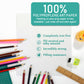 TecUnite 60 Sheets Watercolor Paper Pad Bulk Art White Cold Press Painting Paper for Artist Watercolorist Drawing(6 x 12 Inch,Cold Press)