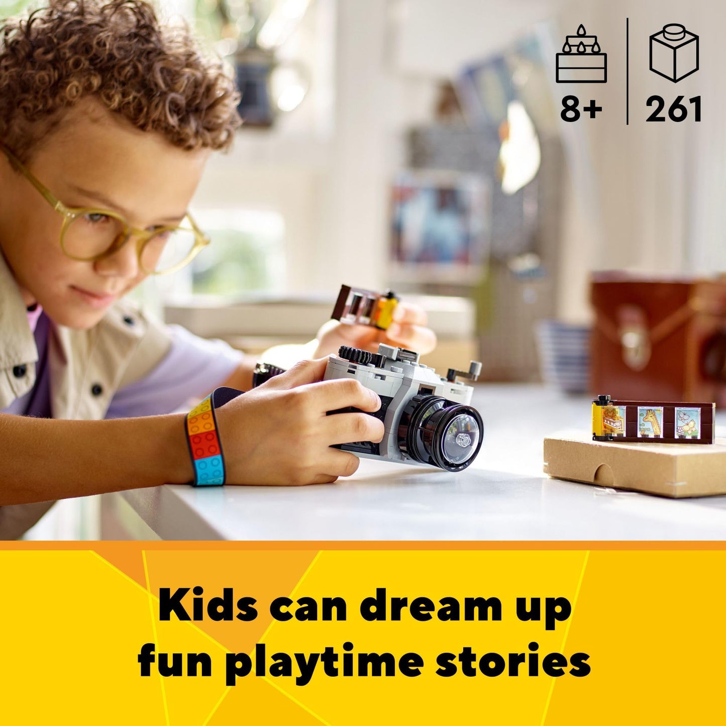 LEGO Creator 3 in 1 Retro Camera Toy, Transforms to Retro Video Camera or to TV Set, Photography Gift for Boys and Girls Ages 8 Years Old and Up Who