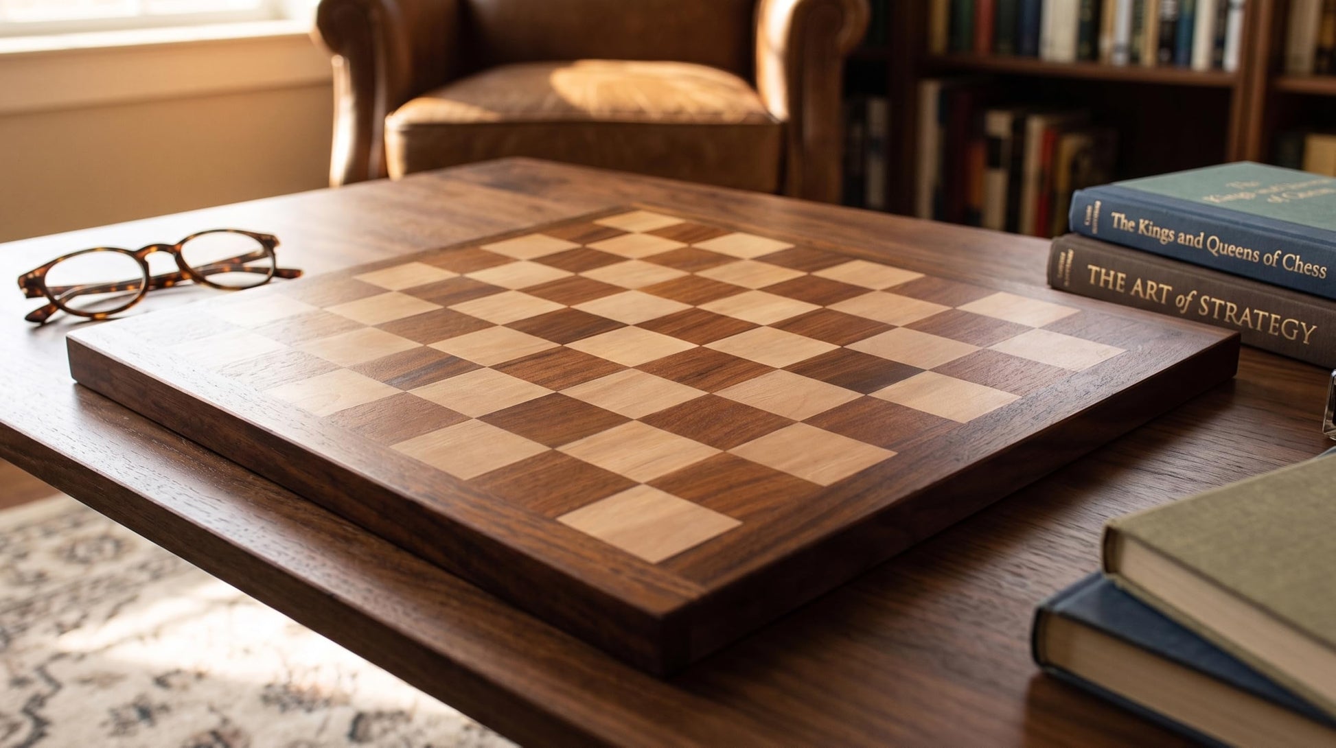 StonKraft Wooden Chess Board Without Pieces for Professional Chess Players - Appropriate Wooden & Brass Chess Pieces Chessmen Available Separately by