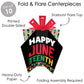 Big Dot of Happiness Happy Juneteenth - Table Decorations - Freedom Day Party Fold and Flare Centerpieces - 10 Count