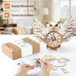 3D Wooden Puzzles for Adults Snowy Owl Design Clock Model Kit with Pendulum